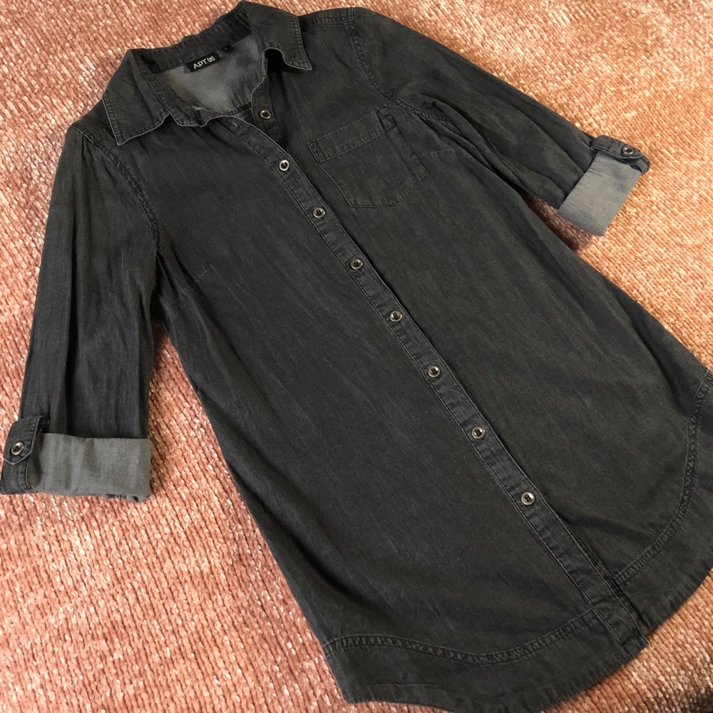 Dark Denim Button Down Shirt